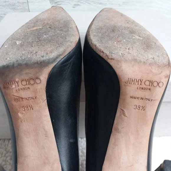 Jimmy Choo Romy Black Kid Leather 100m - Picture 11 of 16